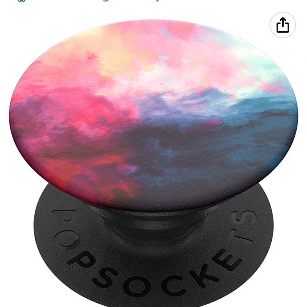 NWT Popsockets PopGrip: Phone Grip and Phone Stand Black or Cascade Water